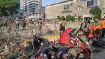 Penampakan Gedung Bawaslu Gosong-Bolong Pasca Kerusuhan 22 Mei