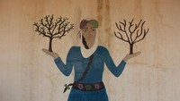 Beragam mural dan hiasan lainnya juga menyebar menghiasi desa khusus wanita tersebut. Dok. www.jinwar.org.