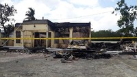 Mapolsek Tambelangan dibakar massa pada Rabu (22/5/2019) pukul 22.00 WIB.