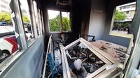 Kondisi Pospol Sarinah sekitar pukul 08.30 WIB