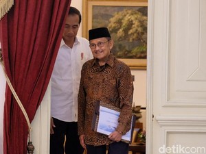 BJ Habibie Bertemu Jokowi di Istana