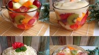 Salad buah bisa diracik dengan buah-buahan favorit seperti anggur, melon, pepaya, pir, dan kiwi. Untuk dressingnya juga bisa ditambahkan yogurt agar lebih segar. Foto: Instagram @yanthiaguez