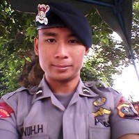 Memiliki mata yang sipit membuat Ib Benuh dituduh sebagai polisi yang berasal dari Negeri Tirai Bambu.Foto: Facebook Ib Benuh