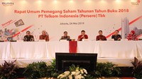 Dividen Tunai dan Dividen Spesial Tahun Buku 2018 akan dibayarkan secara sekaligus selambat-lambatnya pada tanggal 27 Juni 2019. Adapun yang berhak menerima Dividen Tunai dan Dividen Spesial adalah para pemegang saham yang namanya tercatat dalam Daftar Pemegang Saham Perseroan per tanggal 13 Juni 2019. dok. Telkom Indonesia