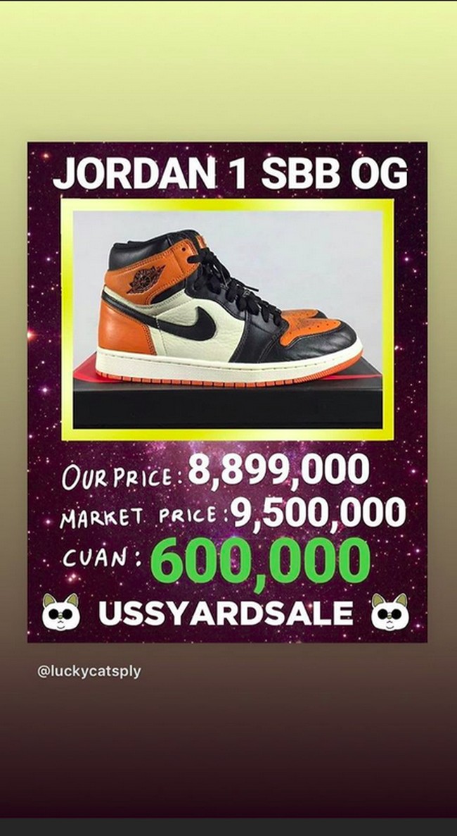 Dalam acara ini, akan ada sneakers & apparel sale dari beberapa brand ternama seperti Nike, Adidas, Puma, Guess, Supreme, Vans dan brand ternama lainnya. Sneakers berikut turun dari Rp 8,8 juta menjadi Rp 600 ribu. Foto: Instagram