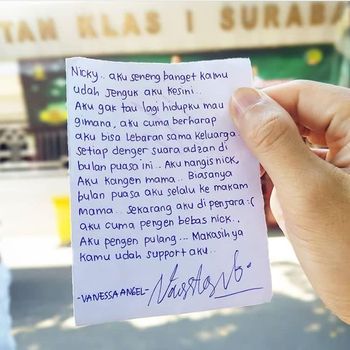 Nicky Tirta Ungkap Isi Surat Kecil Vanessa Angel yang Menyayat Hati