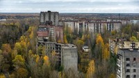 Mungkin salah satu kota hantu paling terkenal di dunia, Pripyat di Ukraina didirikan pada tahun 1970 sebagai kota nuklir kesembilan di Uni Soviet yang mendukung Pembangkit Listrik Tenaga Nuklir Chernobyl di dekatnya. Istimewa/Dok. Boredpanda.