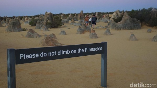 Kamu yang datang ke The Pinnacles dilarang untuk memanjat bebatuan yang ada di sana (Masaul/detikcom) 