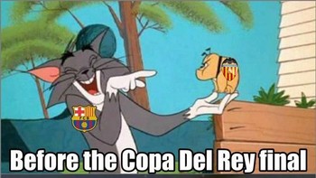 Barcelona kalah oleh Valencia dengan skor 2-1. Efek meremehkan? Foto: Twitter/TrollFootball