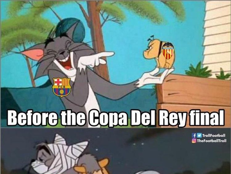 Meme Kocak Barcelona yang Gagal Juara Copa del Rey
