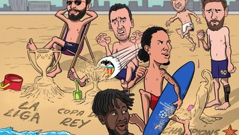 Kekalahan ini seakan memperburuk musim Barcelona yang belum lama ini kalah oleh Liverpool secara tragis di semifinal Liga Champions. Foto: Istimewa