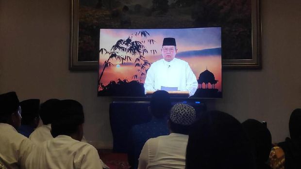 Di Acara Bukber Partai, Elite Demokrat Dengarkan Pesan SBY via Video