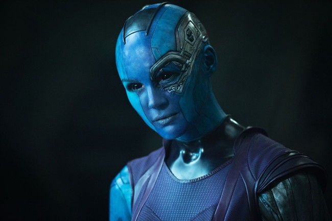 Makeup Karen Gillan untuk Nebula juga menjadi salah satu riasan yang paling sulit di antara karakter Marvel lainnya. Foto: Istimewa