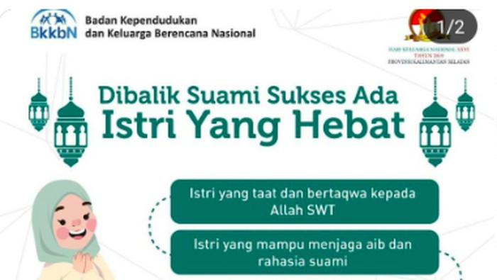 Poin dalam konten ini dianggap netizen terlalu menonjolkan dominasi suami dalam keluarga. (Foto: tangkapan layar) Poin dalam konten ini dianggap netizen terlalu menonjolkan dominasi suami dalam keluarga. (Foto: tangkapan layar)