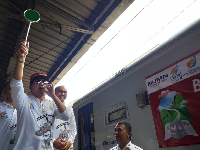 Mudik Bareng BUMN, Jasa Raharja Lepas 608 Penumpang Kereta Api 
