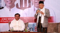 Pada kesempatan itu pula, Maaruf Amin mengatakan kubu 01 sangat berterimakasih atas dukungan dan loyalitas Barnus yang selama ini berjuang untuk memenangkan paslon 01 dalam pilpres 2019. Foto: dok. Barisan Nusantara