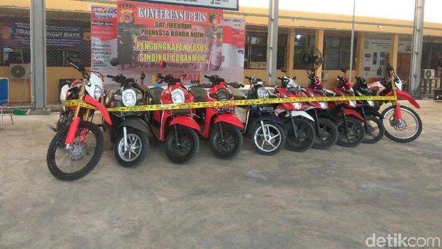 Bak di Dealer, 10 Motor Curian di Banda Aceh ini Masih Kinclong