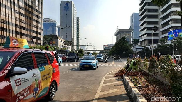 JL MH Thamrin Depan Bawaslu Dibuka, Kendaraan Bisa Melintas