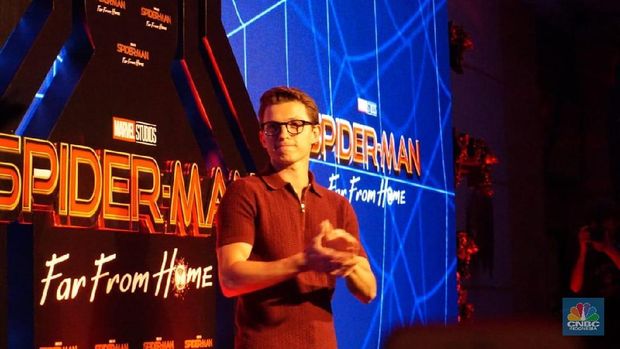 Tom Holland, Spiderman, Bali (CNBC Indonesia/Gustidha Budiarti)