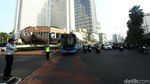 Kembali Dibuka, Lalin di Jl MH Thamrin Ramai Lancar