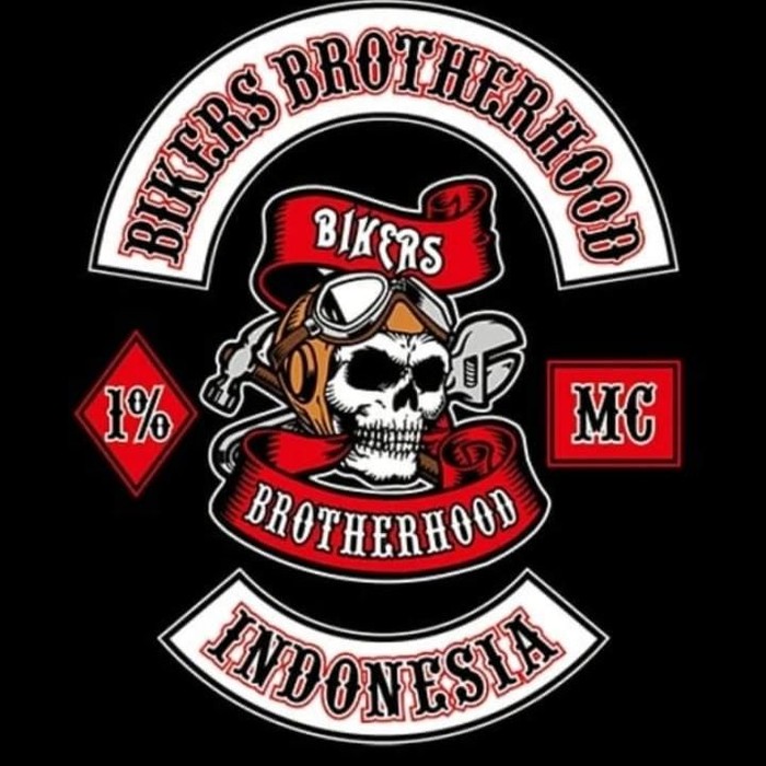 Logo Bikers Brotherhood yang kini dipermasalahakan di persidangan.