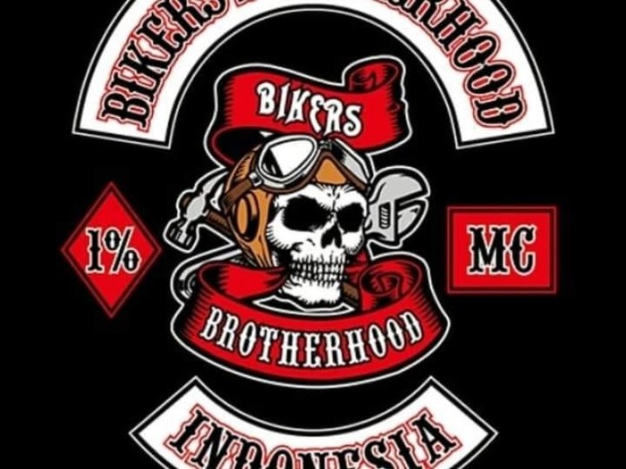 Logo Bikers Brotherhood yang kini dipermasalahakan di persidangan.