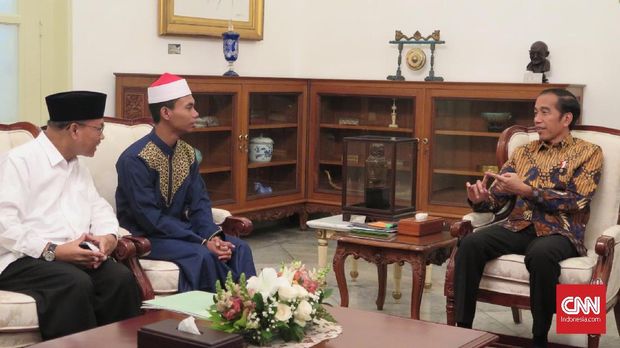 Pertemuan Syamsuri dengan Jokowi, di Istana Merdeka.