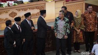 Badan Pemeriksa Keuangan (BPK) menyampaikan penilaiannya atas laporan keuangan pemerintah terkait penggunaan APBN 2018 di dalam Sidang Paripurna DPR RI yang digelar di kompleks parlemen, Senayan, Jakarta, Selasa (28/5/2019).