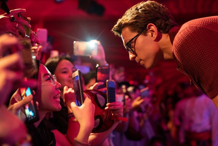 DENPASAR, BALI, INDONESIA - MAY 27: Tom Holland takes selfie with fans during the Spider-Man: Far From Home Pan-Asian Media Summit Bali event on May 27, 2019 in Denpasar, Bali, Indonesia. (Photo by Anthony Kwan/Getty Images for Sony Pictures Entertainment )