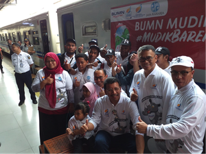 Mudik Bareng BUMN, Jasa Raharja Lepas 608 Penumpang Kereta Api