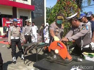 1.132 Miras, 1.900 Pil Setan, dan 10 Knalpot di Probolinggo Dimusnahkan