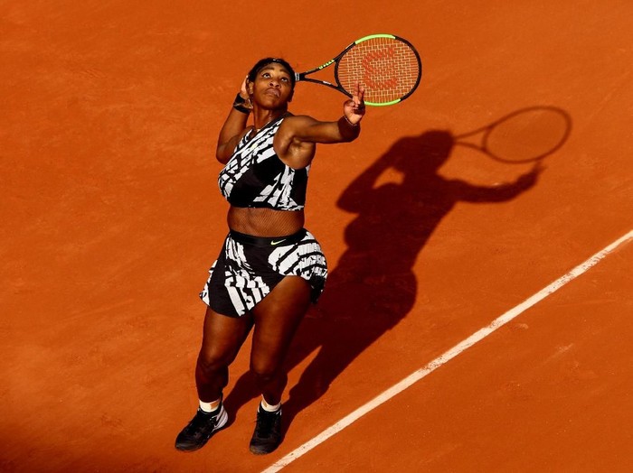 Serena Williams saat melawan Vitalia Diatchenko di Prancis Terbuka 2019. (Foto: Adam Pretty/Getty Images) Serena Williams saat melawan Vitalia Diatchenko di Prancis Terbuka 2019. (Foto: Adam Pretty/Getty Images)