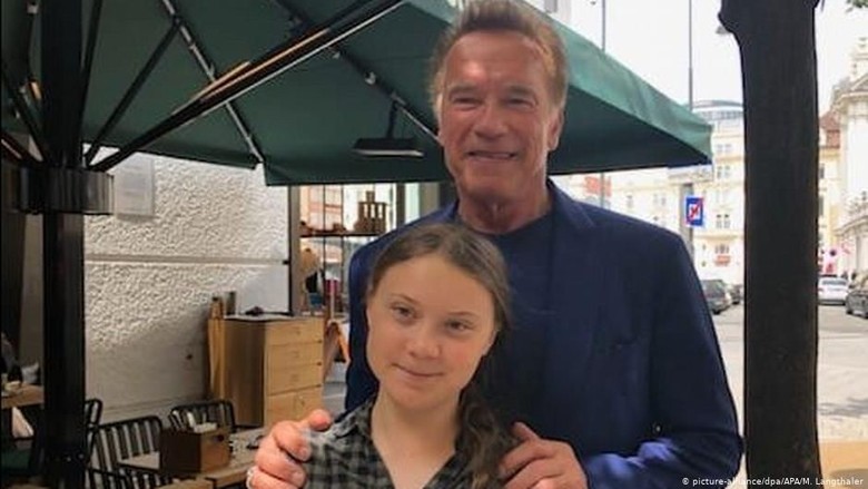 Aktivis Greta Thunberg Tampil di KTT Iklim Arnold Schwarzwenegger Aktivis Greta Thunberg Tampil di KTT Iklim Arnold Schwarzwenegger