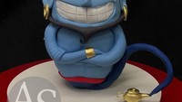 Siapa yang ngefans dengan jin biru yang tinggal di dalam lampu ajaib? Nah jin ini juga bisa hadir dalam bentuk cake. Menggemaskan! Foto: instagram