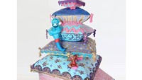Di Instagram ada ribuan foto cake bertema Aladdin. Cake ini menghadirkan berbagai tokoh dan ikon yang identik dengan Aladdin. Foto: instagram