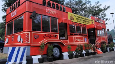 Unik, Posko Mudik Ini Mirip dengan Bus Bandros
