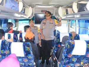 Ini Cara Polisi di Kota Kediri Pastikan Angkutan Mudik Aman