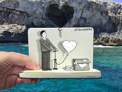 Perpaduan Goresan Sketsa dengan Benda Nyata Bikin Kagum