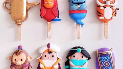 Lampu Ajaib dan Princess Jasmine Jadi Hiasan Cake Bertema Aladdin