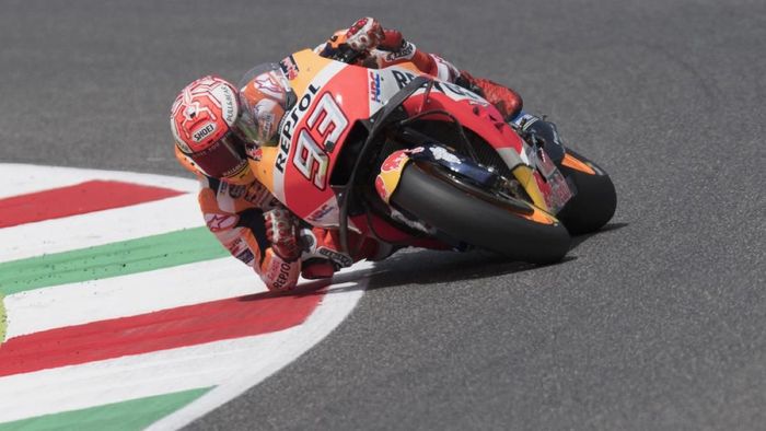 Marc Marquez cuma sekali menang di MotoGP Italia. (Foto: Mirco Lazzari gp / Getty Images)
