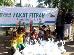 Zakat Fitrah di Global Zakat-ACT, Manfaatnya hingga Palestina & Suriah