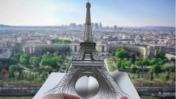 Menara Eifel di Paris, Perancis. (instagram.com/citylivesketch)