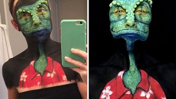 Karakter kartun animasi Rango. (Foto: Instagram/artbybmazz)