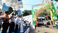 Tahun 2019 ini, Perum Jamkrindo memberangkatkan 1.700 peserta Mudik Bareng BUMN 2019 menggunakan moda transportasi bus, kereta api, dan kapal laut ke berapa titik lokasi di wilayah Indonesia seperti Jawa, Sumatera dan Sulawesi. Foto: dok. Jamkrindo