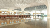 Selanjutnya ada Bandara Internasional Chhatrapati Shivaji di India. Salah satu terminal bandara ini yang dibuka pada tahun 2014 silam mengadopsi gaya minimalis dengan bentuk yang sarang lebah unik pada pilarnya. Terminal ini dibangun dengan perpaduan gaya tradisional khas India tanpa kehilangan unsur-unsur modern masa kini. Keren ya. Dok. www.archdaily.com.