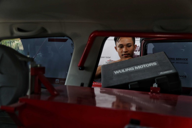Posko mudik Wuling. Foto: Pradita Utama Posko mudik Wuling. Foto: Pradita Utama