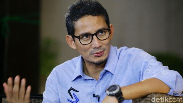 Tim blak-blakan detikcom berkesempatan melakukan wawancara dengan Cawapres nomor urut 2 Sandiaga Salahudin Uno, Jakarta, Kamis (30/5/2019). Grandyos Zafna/detikcom