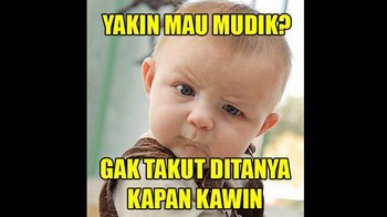 Yang bikin sedih, biasanya pertanyaan kapan kawin muncul bertubi-tubi. Siapkan diri! (Foto: Internet)