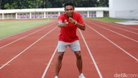 Lalu Muhammad Zohri sedang menjalani latihan di Jakarta beberapa waktu lalu.