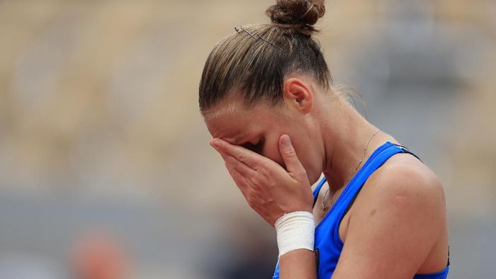 Unggulan kedua Karolina Pliskova tersingkir di babak ketiga Prancis Terbuka (Gonzalo Fuentes/Reuters)